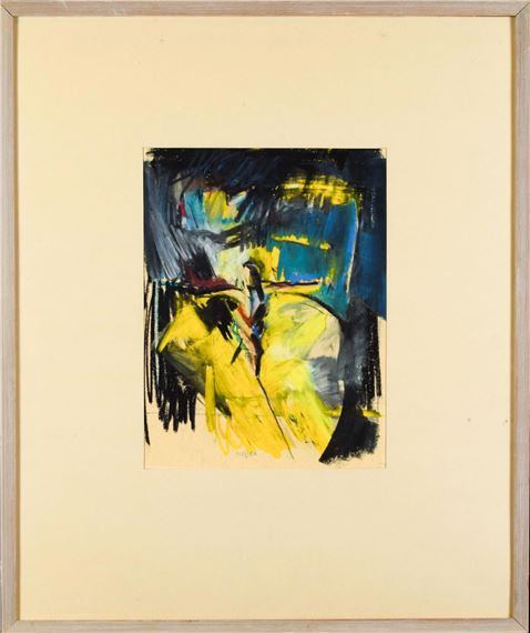 Sture Meijer 1931-2023 Watercolor on paper Abstract composition. Signed: Meijer Image area dimensions: 31 x 24 cm Dimensions including frame: 62 x 52 cm Condition report: Wear on frame by Sture Meijer, 1931-2023