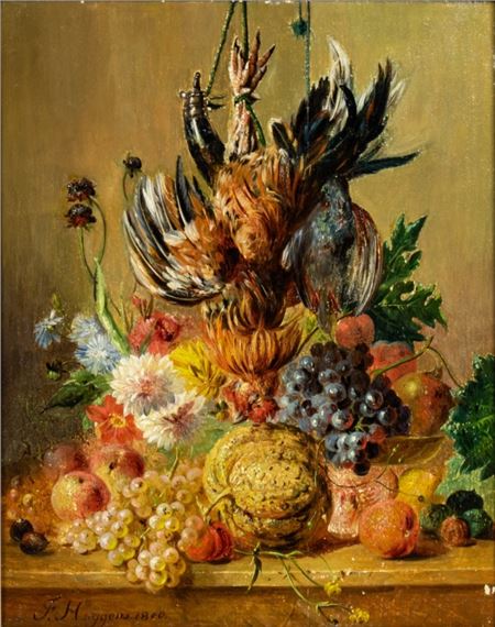 Still life, 1850 by François Joseph Huygens, 1850