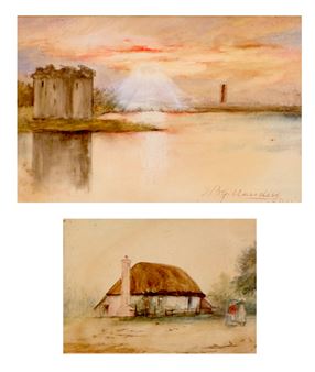 CASTLE; THATCH COTTAGE - J. B. Gilanders