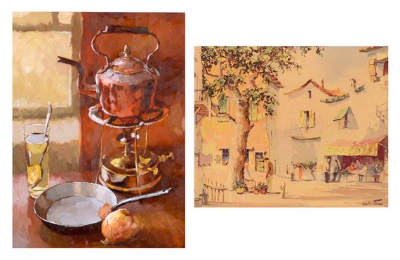 STILL LIFE WITH COPPER KETTLE by Arthur O'Mant, (20th Century), dated 71