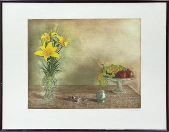 BODEGÓN CON FLORES Y FRUTAS, S.XX - Carlos Gonçalves