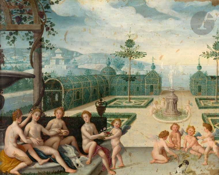 Diana discovering Callisto's pregnancy; The Toilet of Venus - Prague School, 17th Century