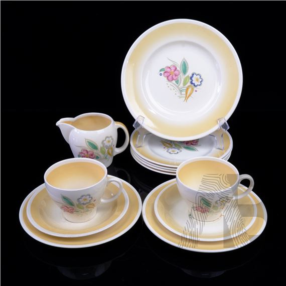 Susie Cooper | Vintage 12 Pieces Suzie Cooper Porcelain in Yellow ...