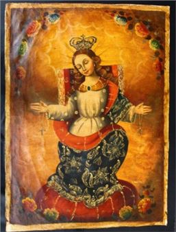 Christl. Motiv Madonna mit Kreuzen - Victor Navarro