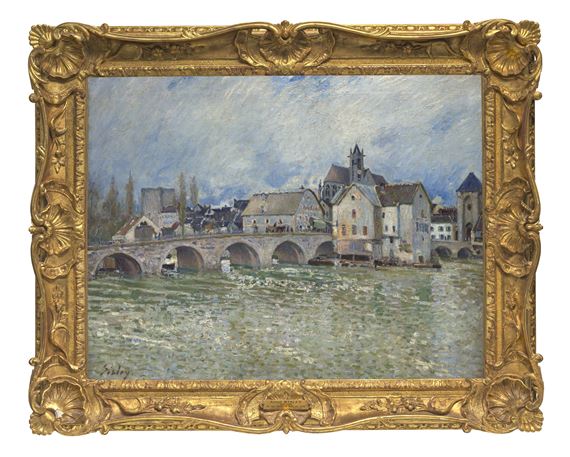 Alfred Sisley | Le Pont de Moret-sur-Loing, temps de crue (ca
