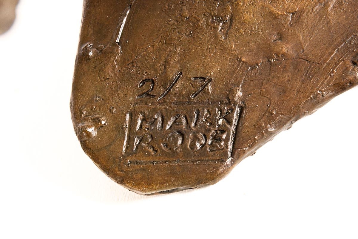 Artwork by Mark Rode, Snow Leopard, Made of bronze - number 2 from an edition of 7