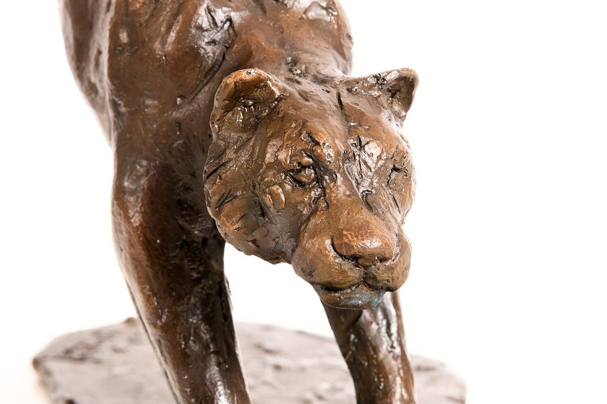 Artwork by Mark Rode, Snow Leopard, Made of bronze - number 2 from an edition of 7
