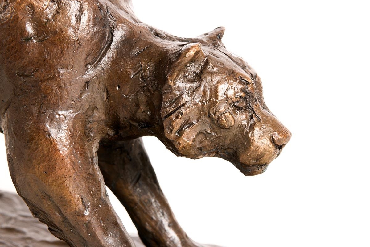 Artwork by Mark Rode, Snow Leopard, Made of bronze - number 2 from an edition of 7