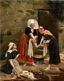 Washing Day, Brittany (1874 Picture