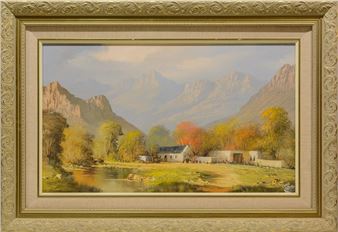 Mountain Landscape withTrees - Danie Van Niekerk