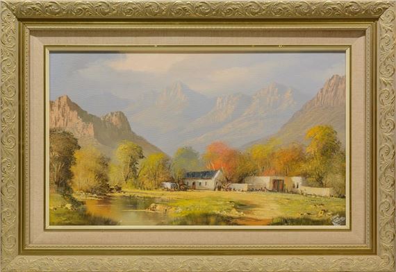 Mountain Landscape withTrees by Danie Van Niekerk