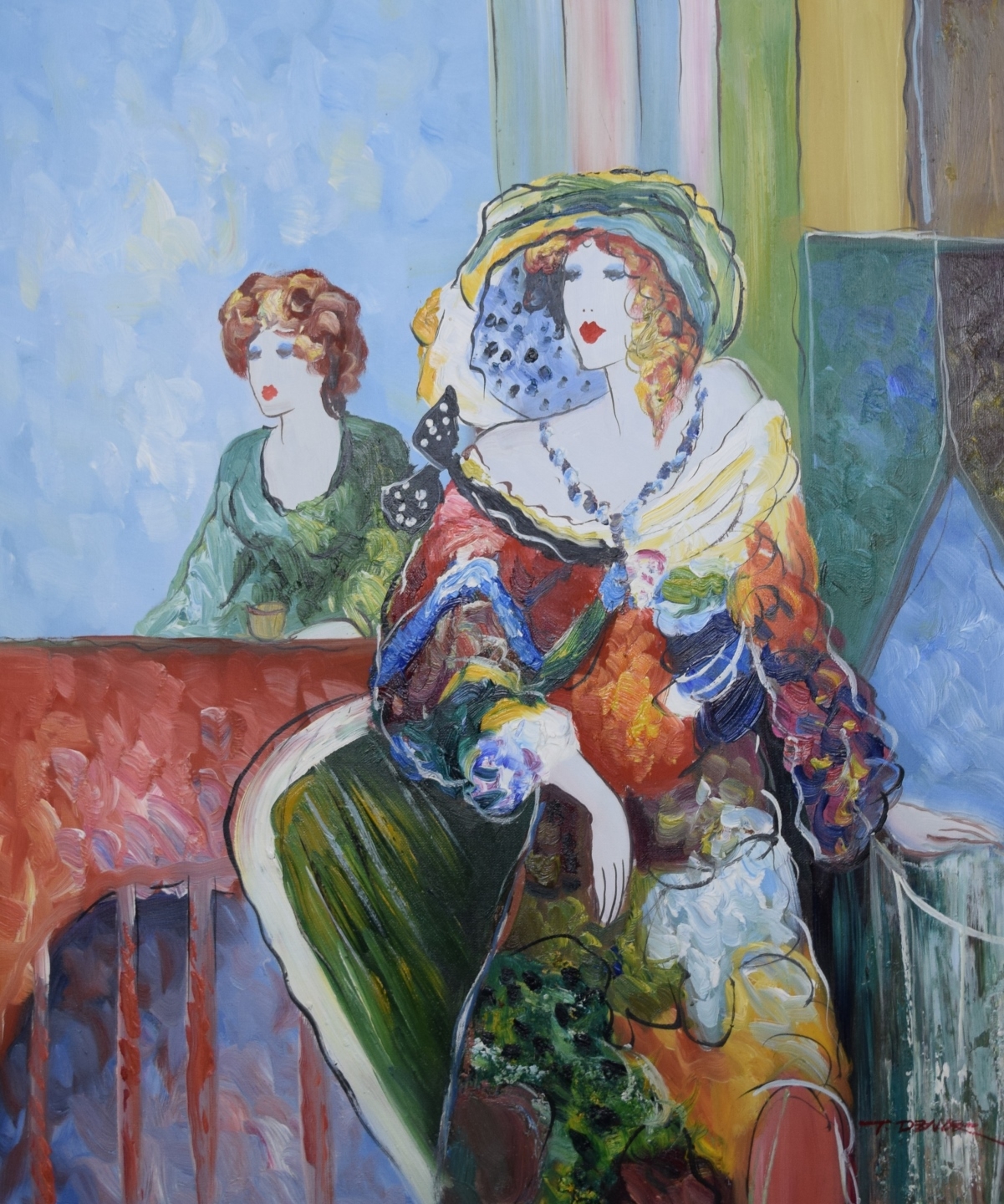 t-denver-t-denver-tarkay-style-ladies-oil-canvas-painting-mutualart