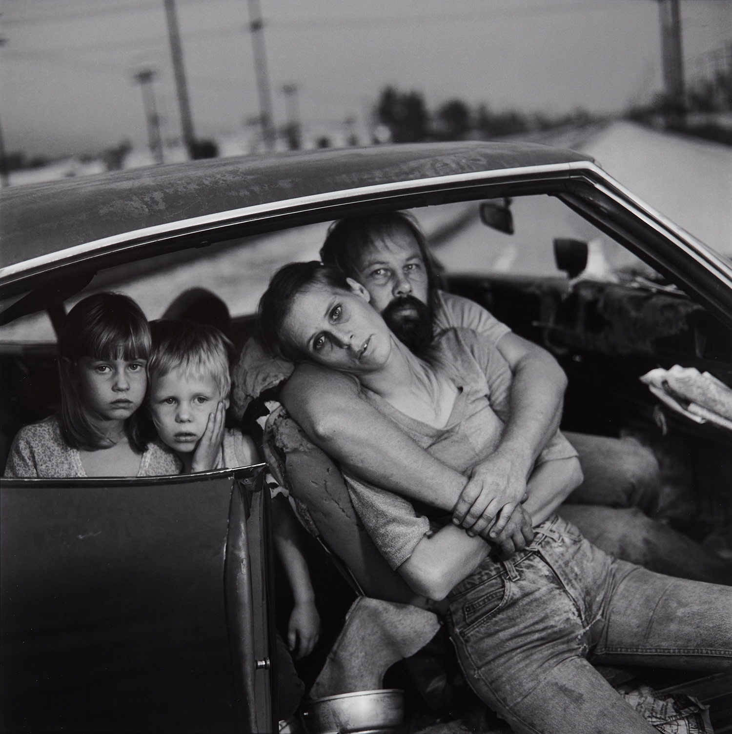 Homeless Damm Family in Their Car, Los Angeles, Ca - Mary Ellen Mark