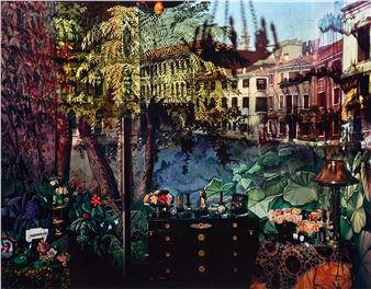 Camera Obscura: View of Volta del Canal in Palazzo Room Painted with Jungle Motif, Venice, Italy - Abelardo Morell