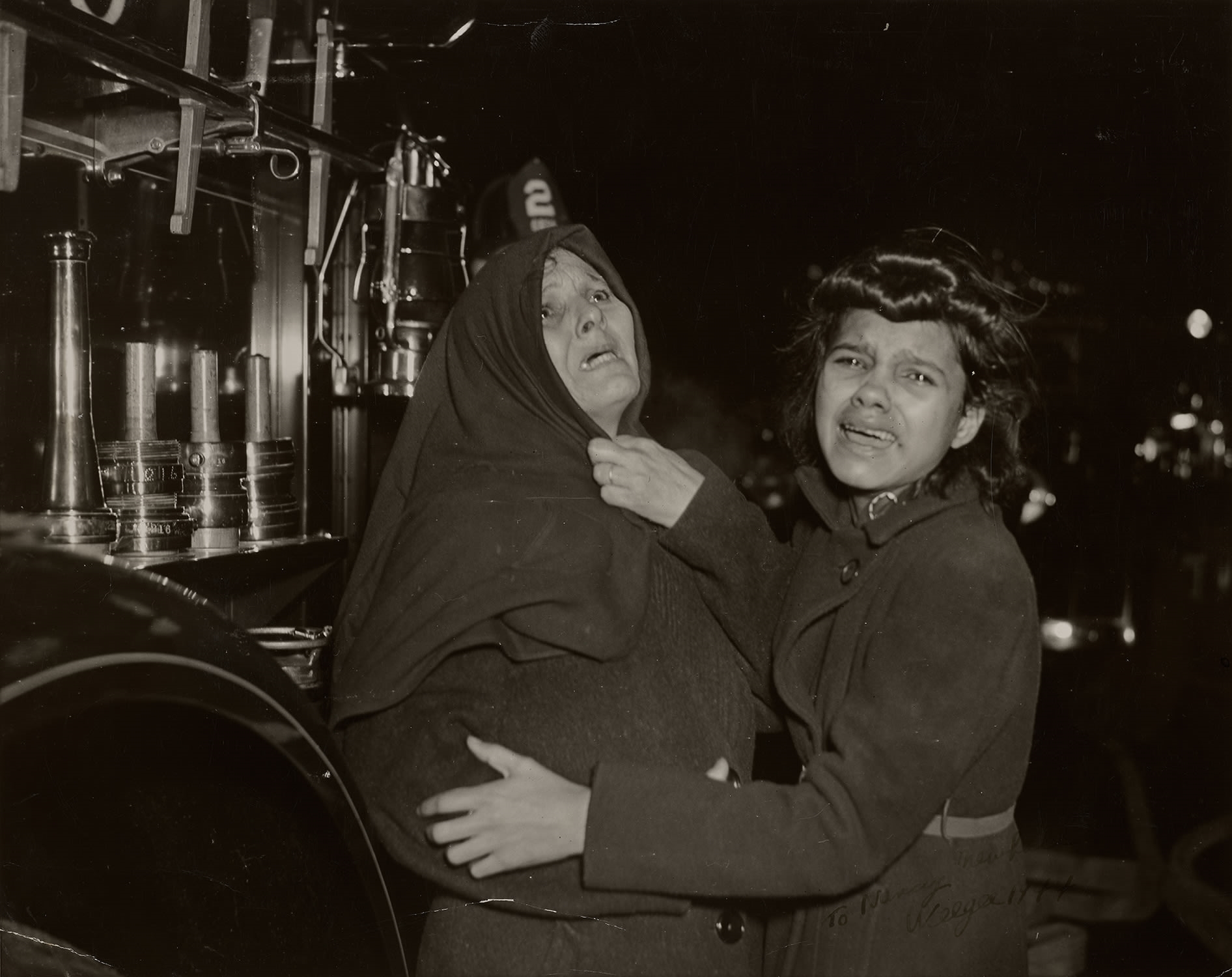 I Cried When I took this Picture (Tenement Fire, Harlem - Weegee