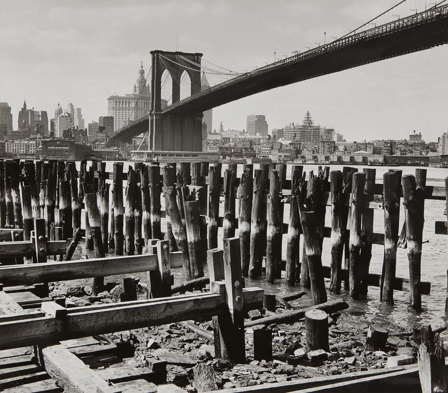 N.Y. Brooklyn Bridge from Brooklyn Shore - Andreas Feininger