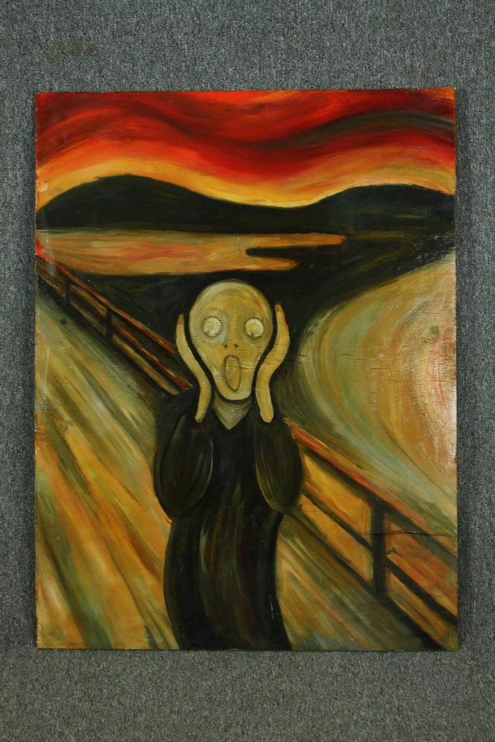 Artwork by Edvard Munch, The Scream, Made of oil on board