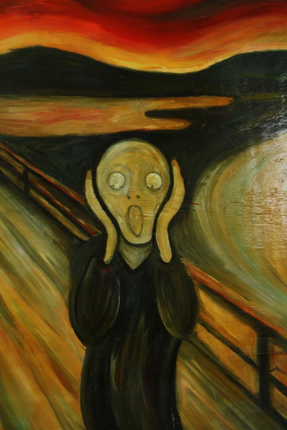 Artwork by Edvard Munch, The Scream, Made of oil on board