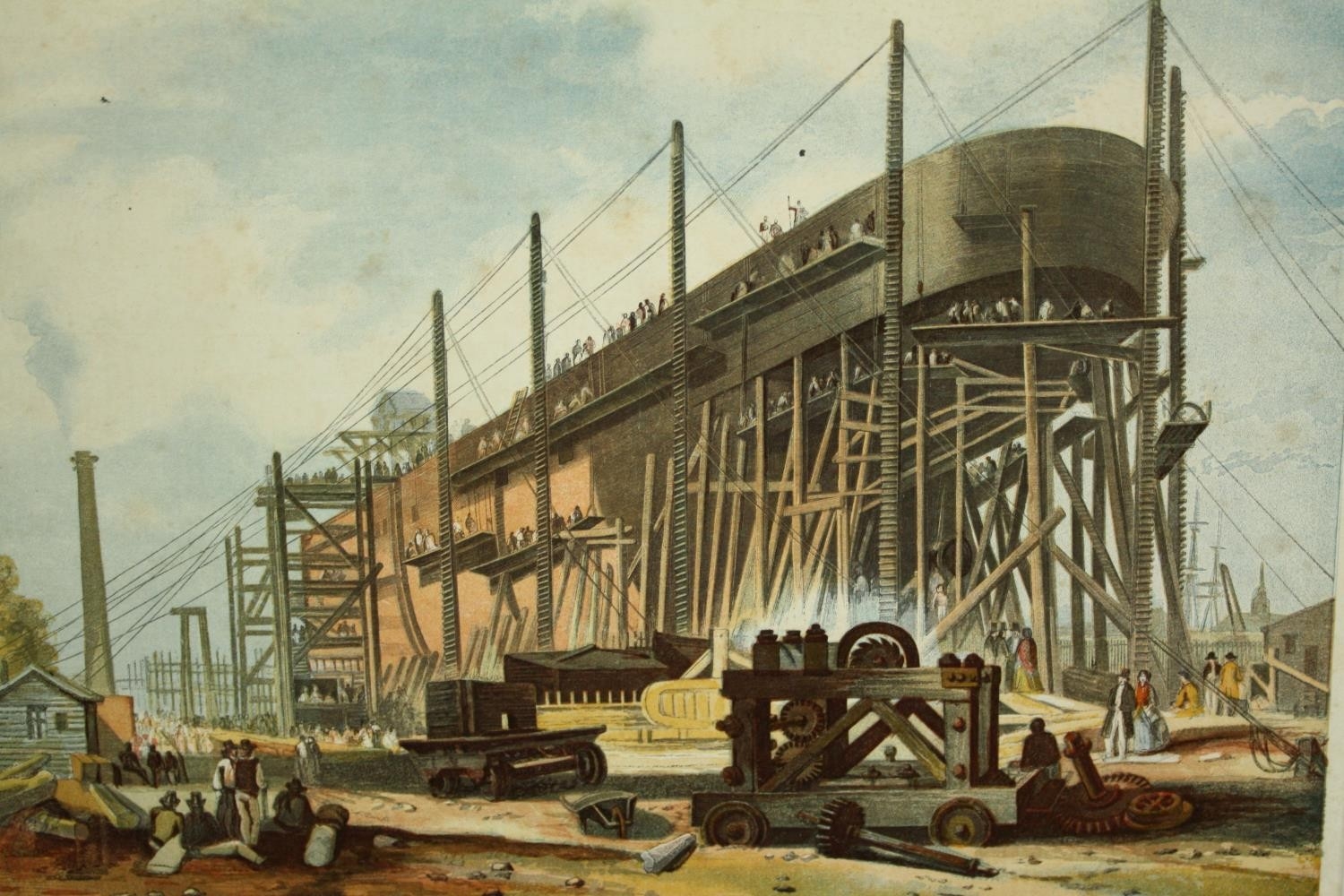 John Wilson Carmichael | Great Eastern on the Stocks | MutualArt