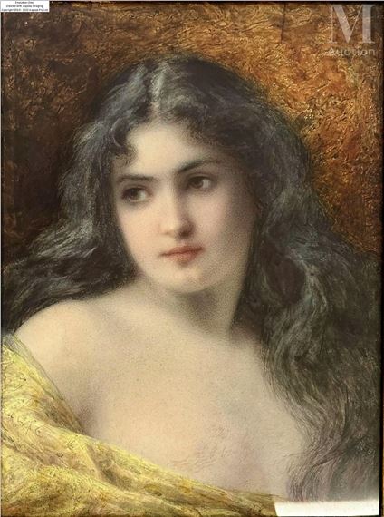 A. M. Turner | Portrait de jeune femme brune (1901) | MutualArt