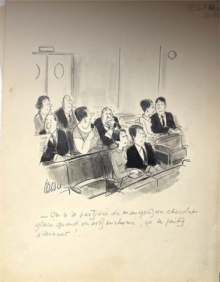 Roger Testu | TESTU, Roger TESTU (1913-2008) Original Drawing - Ink and ...