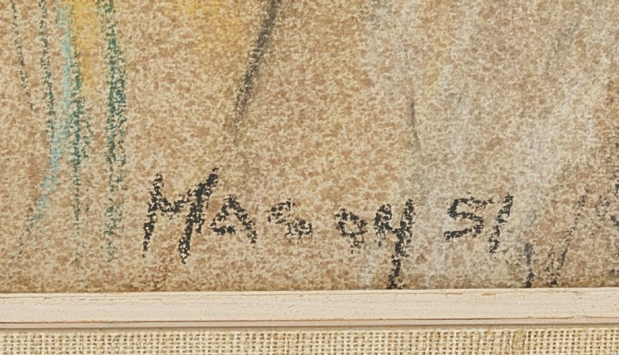 Artwork by Mats Mason, Sweden. Spansk dansös Sevilla. Signed, Made of MIXED MEDIA