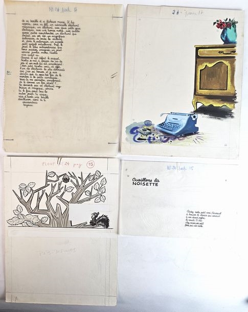 Pierre Jodon | / Set of 18 original illustrated models by Pierre Jodon ...
