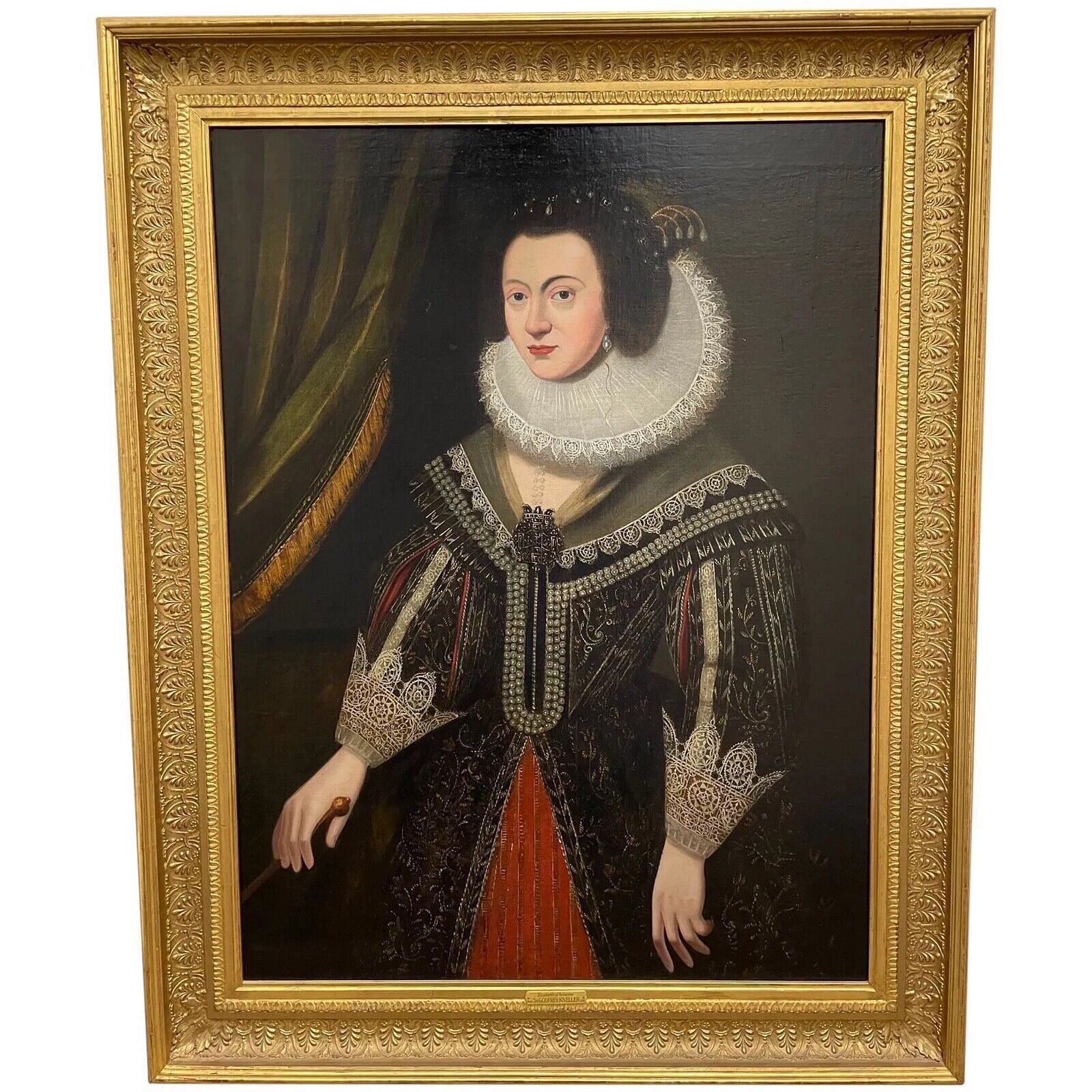 Godfrey Kneller | PORTRAIT OF ELIZABETH STUART OIL PAINTING (17th ...