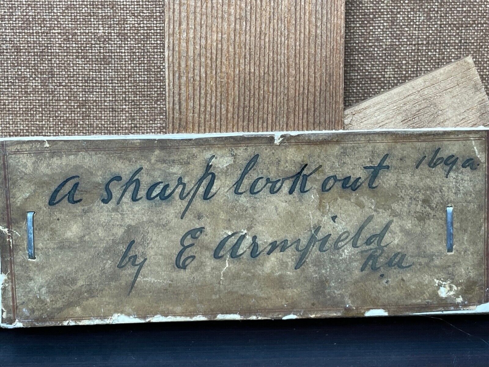 Artwork by Edward Armfield, A SHARP LOOKOUT" OIL PAINTING, Made of OIL PAINTING