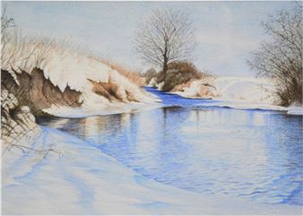 Riverscape, and another watercolour. - Peter Atkin