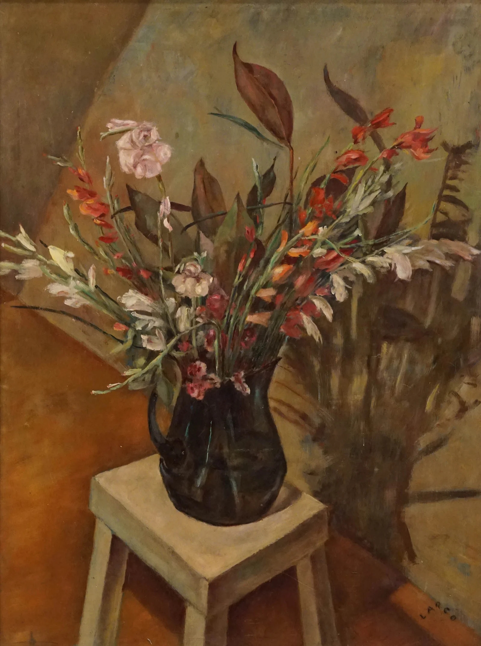 Artwork by Jorge Larco, FLORERO, Made of oil on hardboard