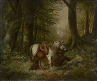 W. BATES (19th century). Hunter and horse... - Lot 75 - Le Floc'h - W. Bates