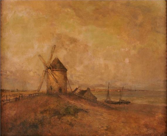 Ernest VAUTHRIN (1878-1949). Seaside landscape,... - Lot 89 - Le Floc'h by Ernest Germain Vauthrin, dated 1919