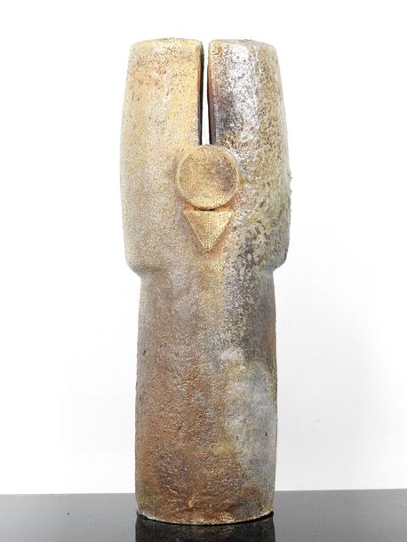 Artwork by Claudine Monchaussé, - La Borne: Important Totem, Made of Stoneware