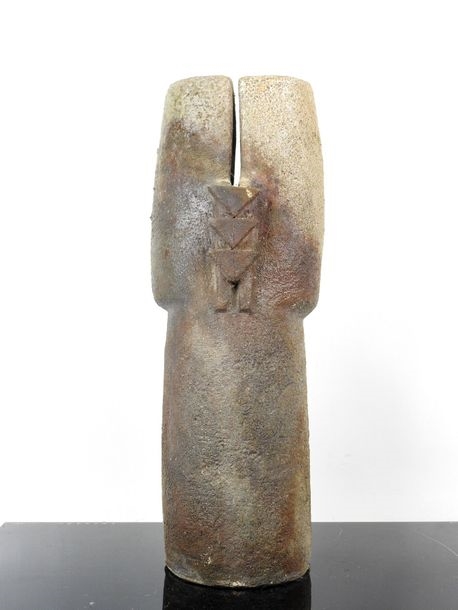 Artwork by Claudine Monchaussé, - La Borne: Important Totem, Made of Stoneware