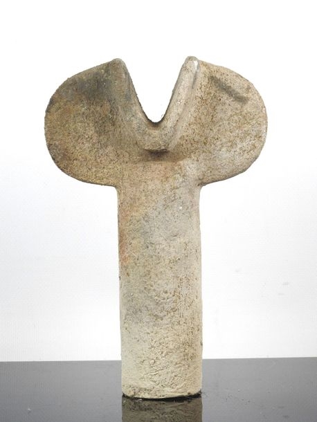 Artwork by Claudine Monchaussé, - La Borne: Totem, Made of Sandstone