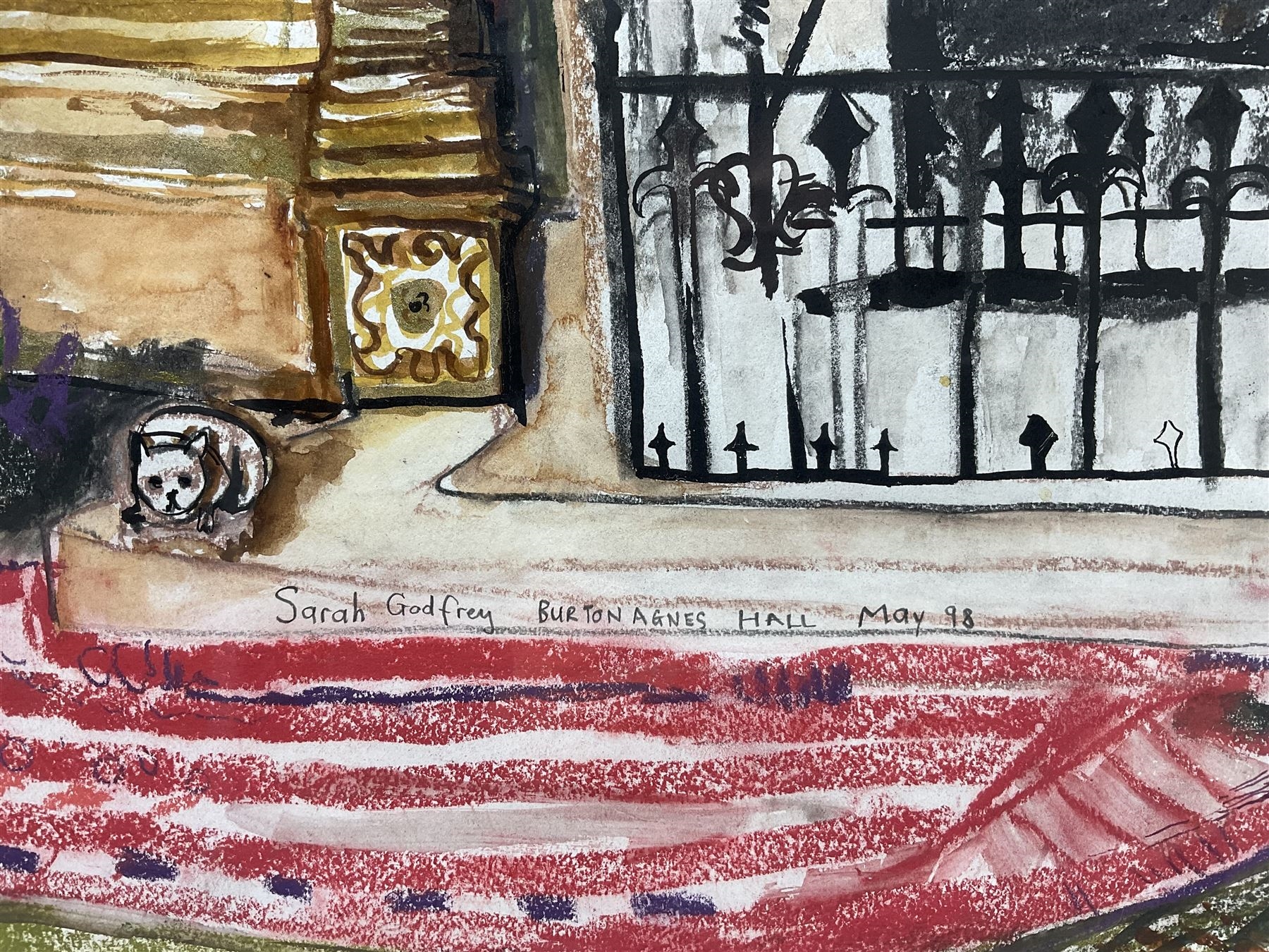 Artwork by Sarah Godfrey, Burton Agnes Hall' Driffield, Made of mixed media