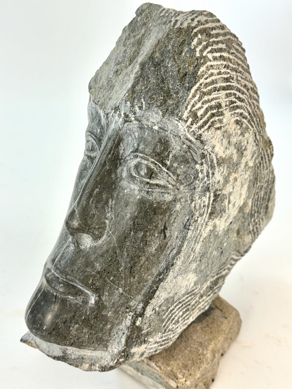 Artwork by Charles Gordon Cutler, Stone Bust Attributed to Charles Gordon Cutler, Made of Stone