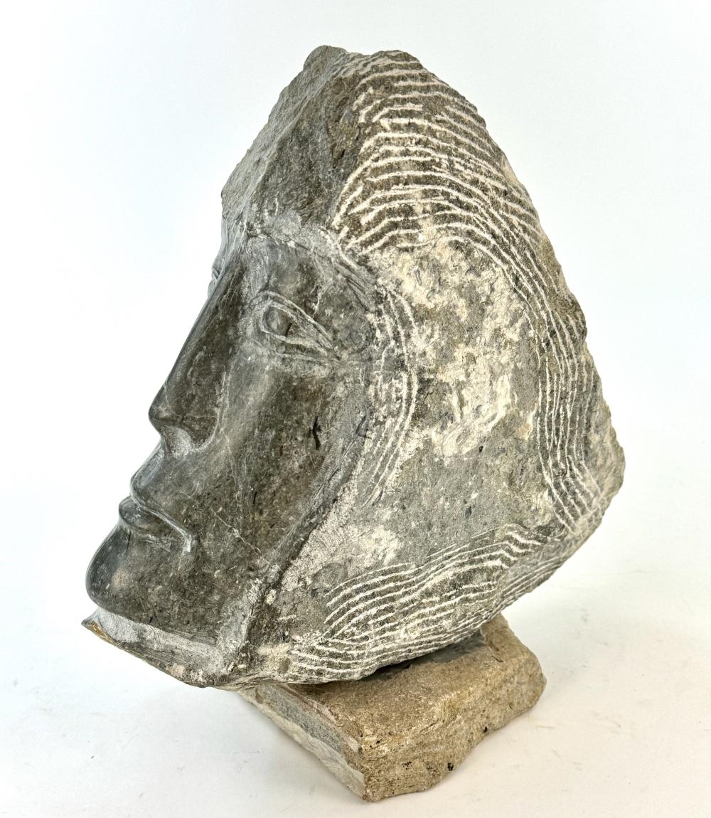 Artwork by Charles Gordon Cutler, Stone Bust Attributed to Charles Gordon Cutler, Made of Stone