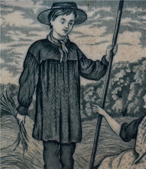 19th Century School, 'June', a glazed Wedgwood tile, from the series 'Months of the Year - A. Miles