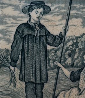 19th Century School, 'June', a glazed Wedgwood tile, from the series 'Months of the Year - A. Miles