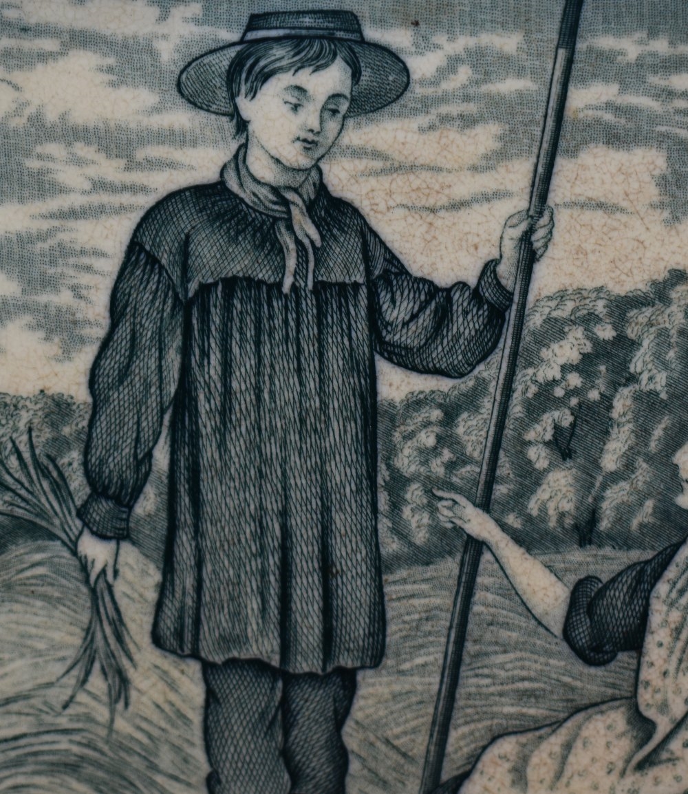 Artwork by A. Miles, 19th Century School, 'June', a glazed Wedgwood tile, from the series 'Months of the Year, Made of tile