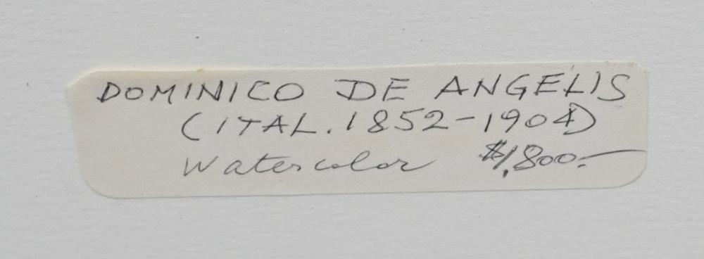 Artwork by Domenico de Angelis, Woman Carrying a Barrel, Made of Watercolor on Paper