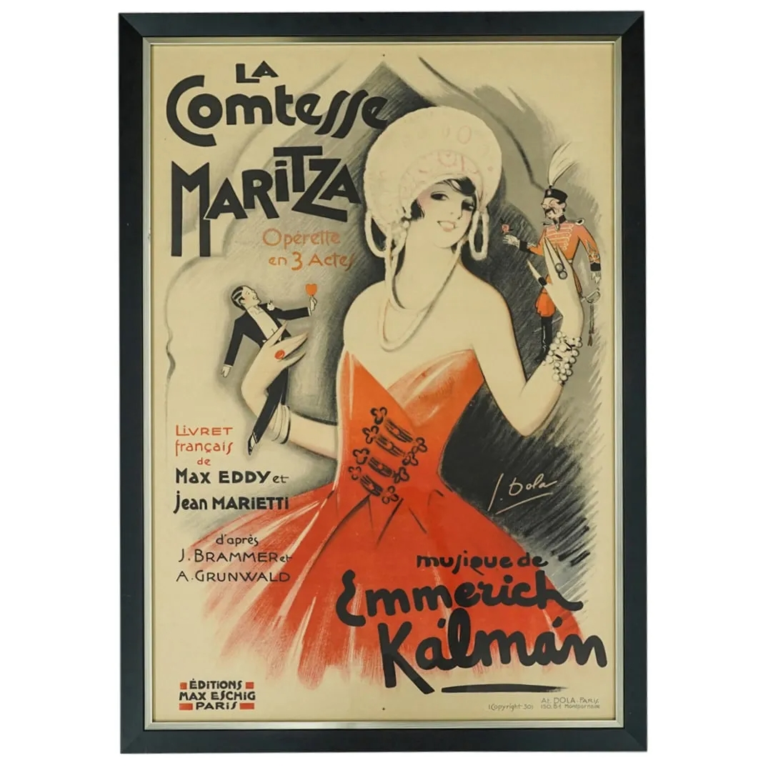 Artwork by Georges Dola, La Comtesse Maritza, Made of poster