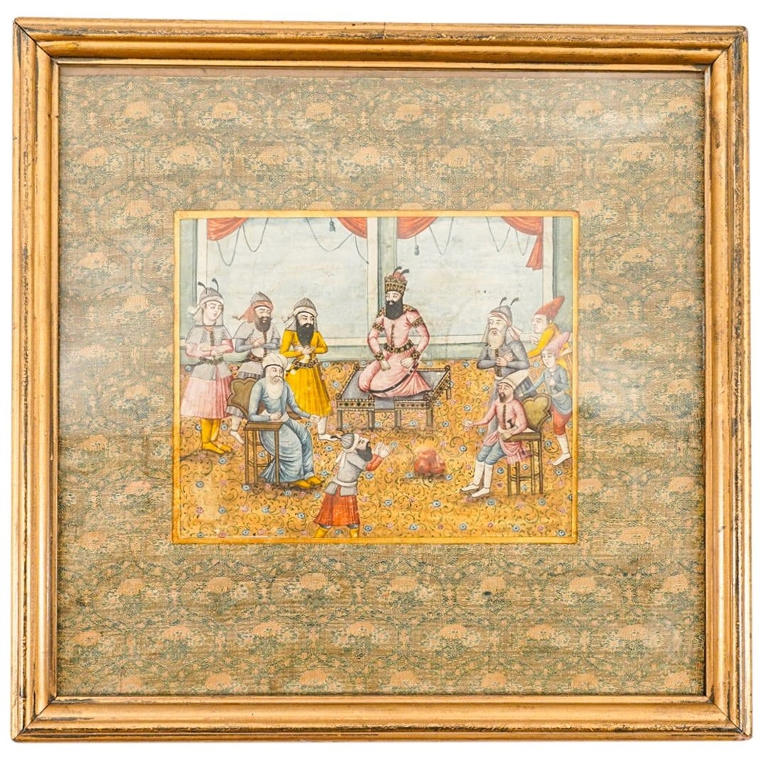 A court scene - Persian School, 19th Century