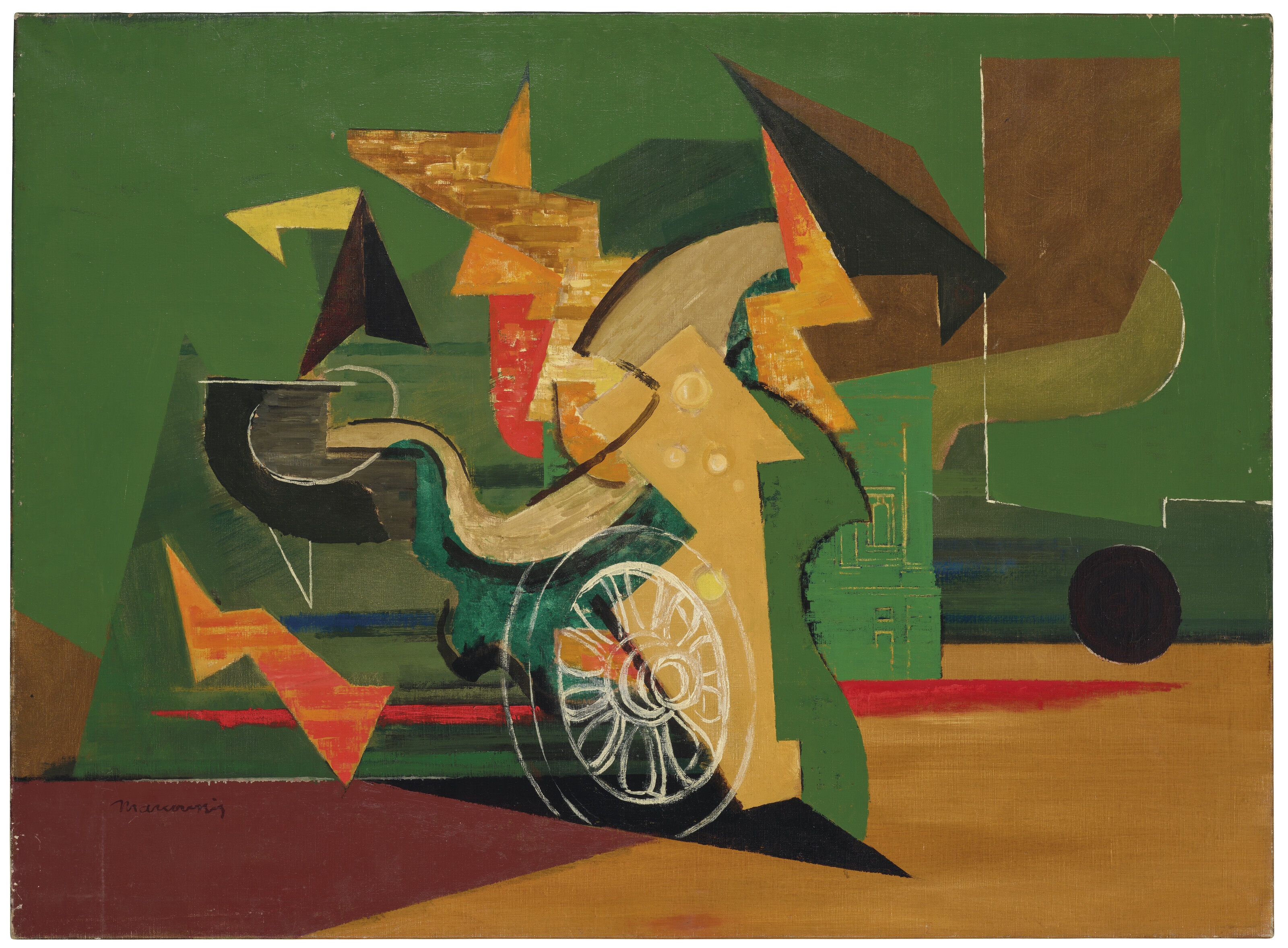 Artwork by Louis Marcoussis, La Roue, Made of oil on canvas