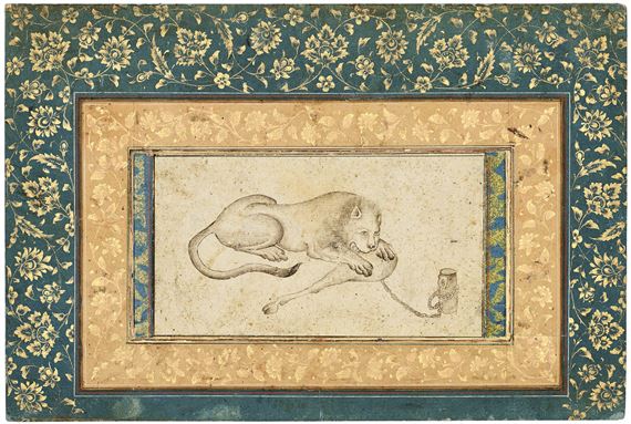 Muhammad Hashim | TWO DEPICTIONS OF CROUCHING LIONS (Early 18th Century ...