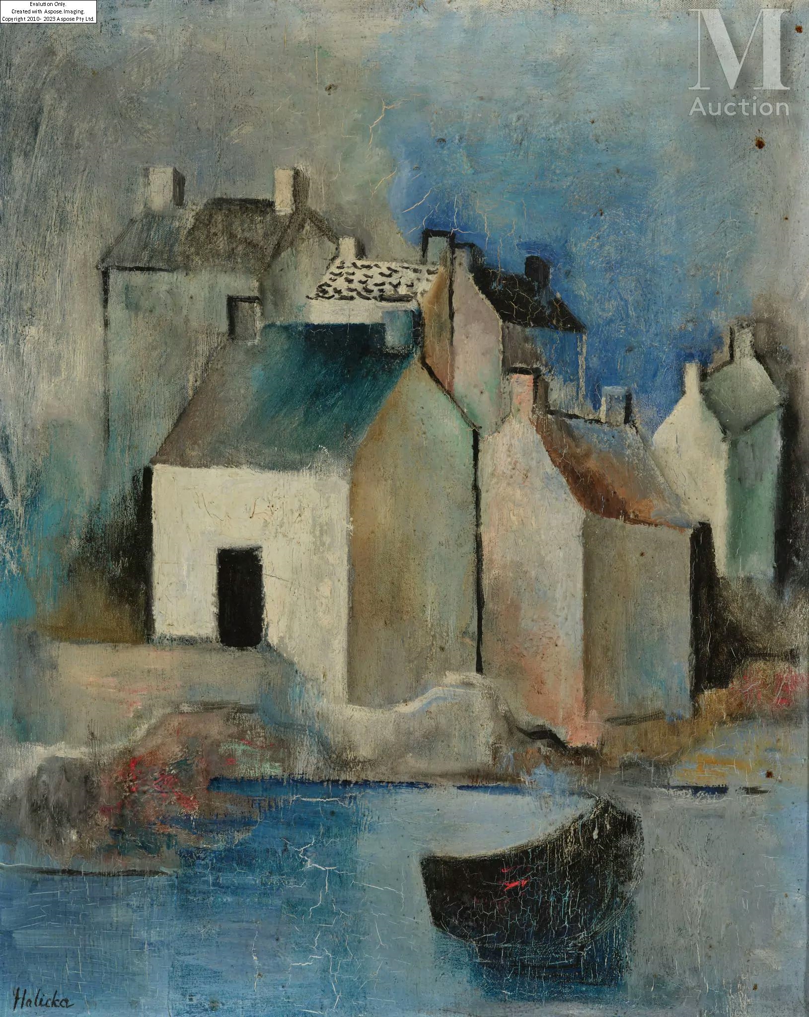 Alice Halicka | Maisons cubistes en Bretagne (Circa 1930) | MutualArt