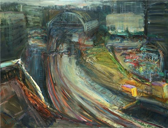 Johannes Heisig | Alexanderplatz train station (1997) | MutualArt