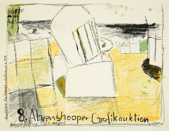 poster for the 8th Ahrenshoop graphic auction , 1979 - Jürgen Böttcher